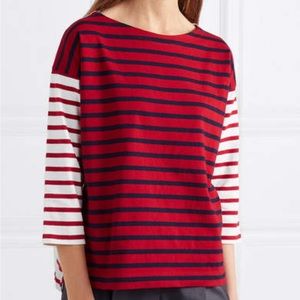 J crew striped cotton top